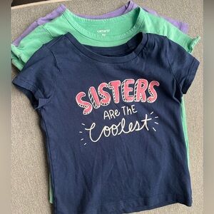 Carter's Set of 3 “sisters” shirts